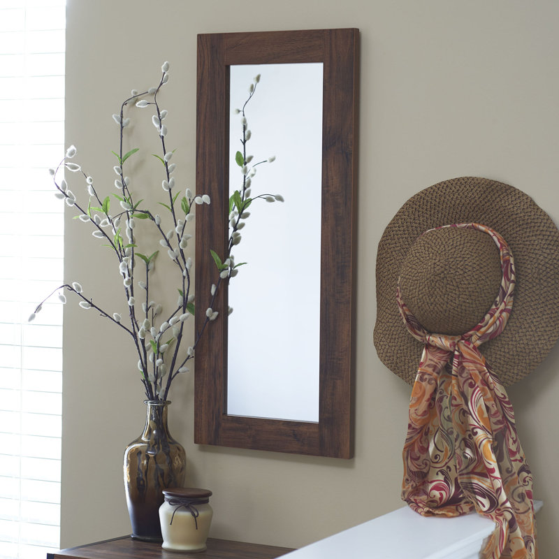 Miroir mural rectangulaire Hickory, Noyer blanc