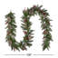 The Holiday Aisle® 9 ft. Bristle Berry Pine Garland with Battery Operated LED Lights