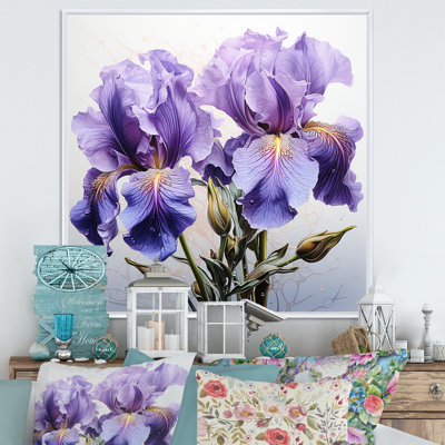 Mauve iris, splendeur réaliste - Art mural iris