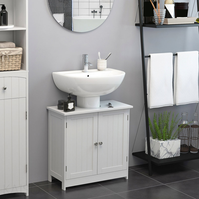 24” Pedestal Sink Bathroom Vanity Cabinet - White (Sink Not Included), White