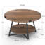 Jahaira Round Coffee Table with 2-Tier Storage Shelves-478800544