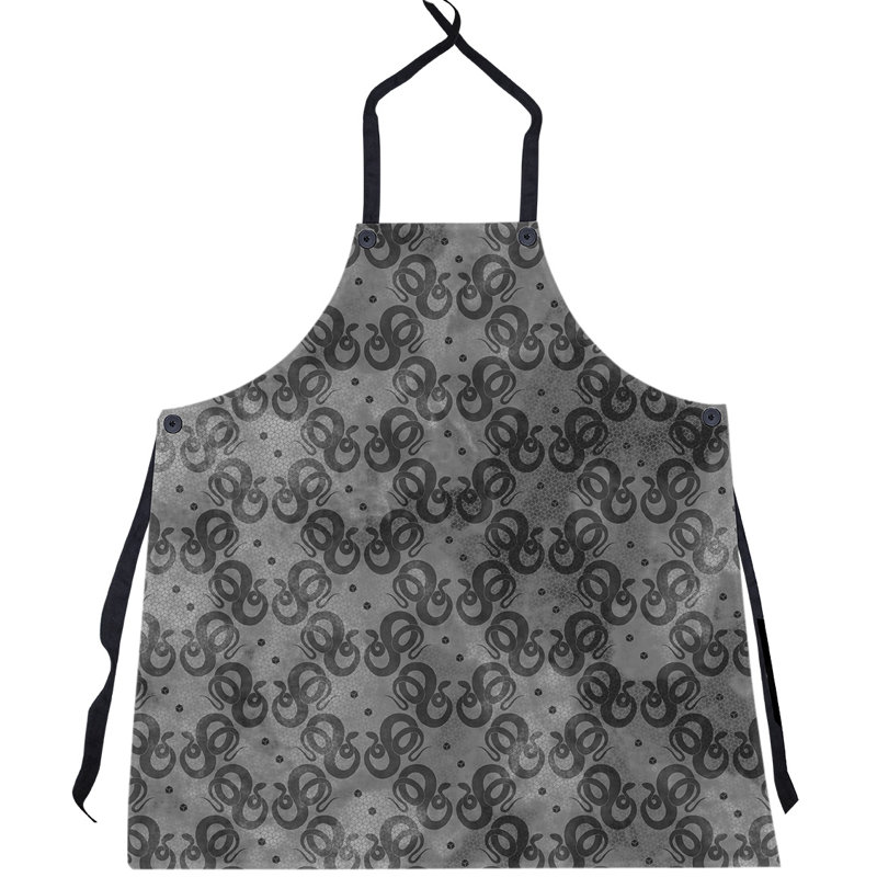 Tablier à motif de serpents, Noir