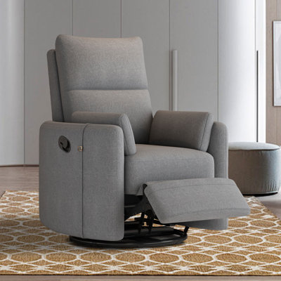 Fauteuil inclinable pivotant rembourré Emese