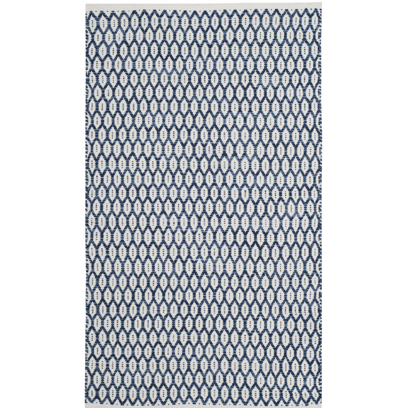 Modena Handwoven Cotton Geometric Area Rug , Rectangle 2' x 3'