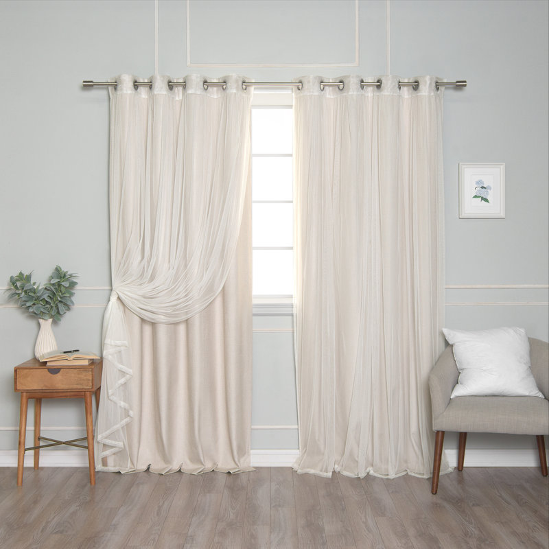 Blinni Blackout Curtain, Off White, 52" W x 96" L