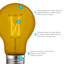4,5 W (équivalent à 60 W), DEL A19, ampoule à intensité variable, culot moyen E26 (standard)-73312163
