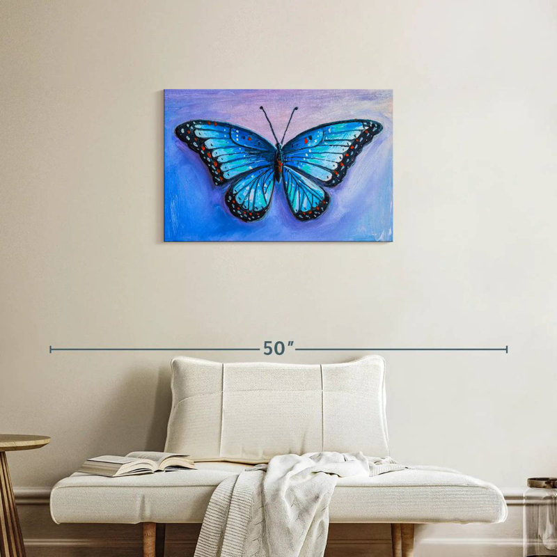 Brampt Blue Butterfly, 20" H x 30" W