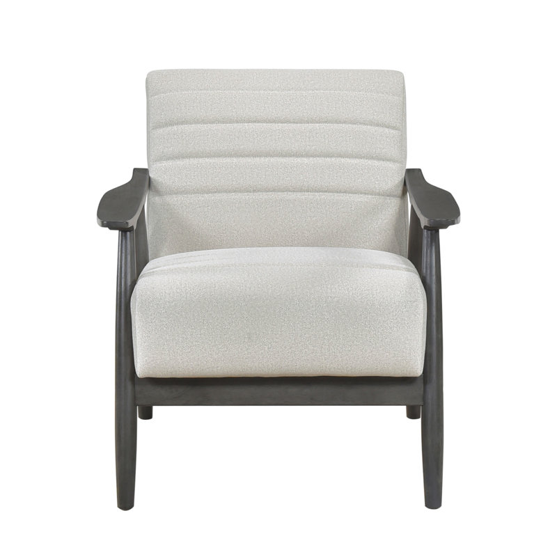Fauteuil d'appoint décontracté de style transitionnel 1pc, Blanc cassé