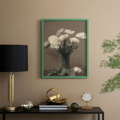 Reproduction florale vintage encadrée CCXL - bois massif