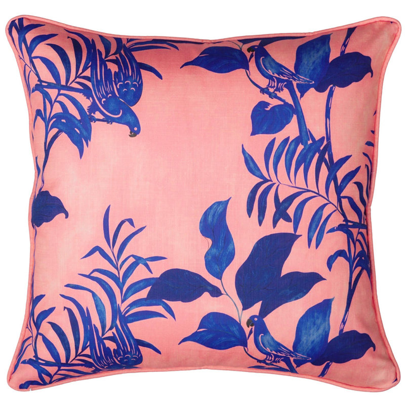 Paule Marrot Pillow Cover, Pink/Blue, 26"H x 26"W