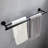 Modern 5 Bathroom Towel Rack - Aluminium, Matte Black Wall Mount Strong And Versatile For Home Easy Installation Steps Aluminium Mounted 5 Piece Quality, Corrosion For Different Rooms Simple-1294950437