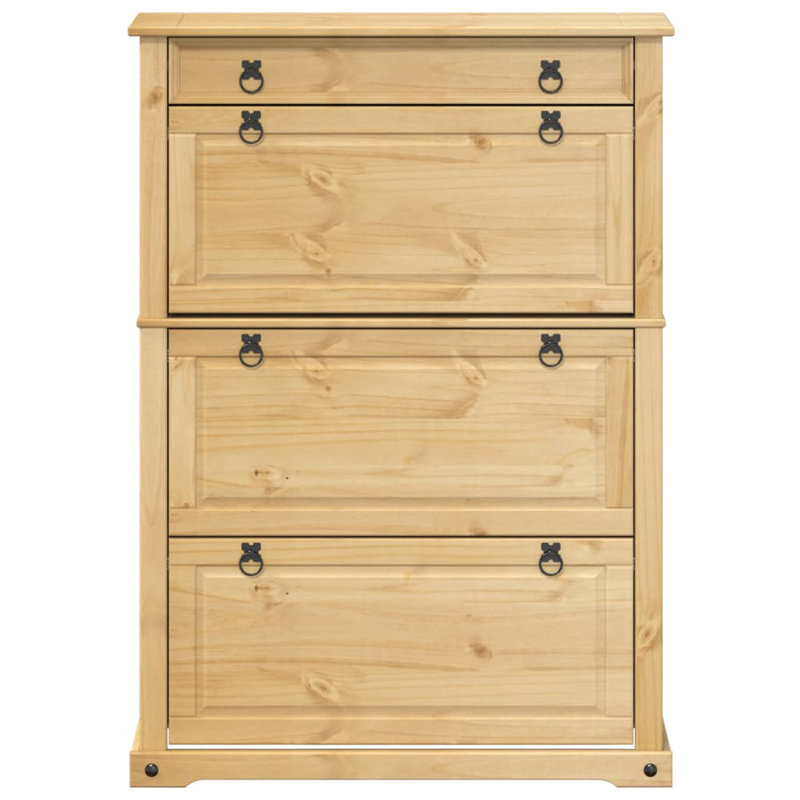 24 Pair Solid Wood Shoe Storage Cabinet