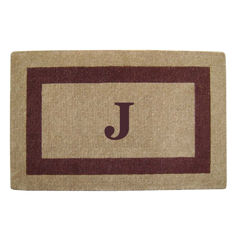 Tapis de porte antidérapant pour l'extérieur, L 22 po x L 36 po, Brun, J