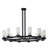 12-Light Dimmable Wagon Wheel Chandelier-2052302941