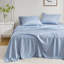 Ensemble d'édredon floral avec draps bleu
