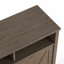 Armoire de rangement moyenne en bois massif à 2 tablettes avec 2 casiers ouverts Ela