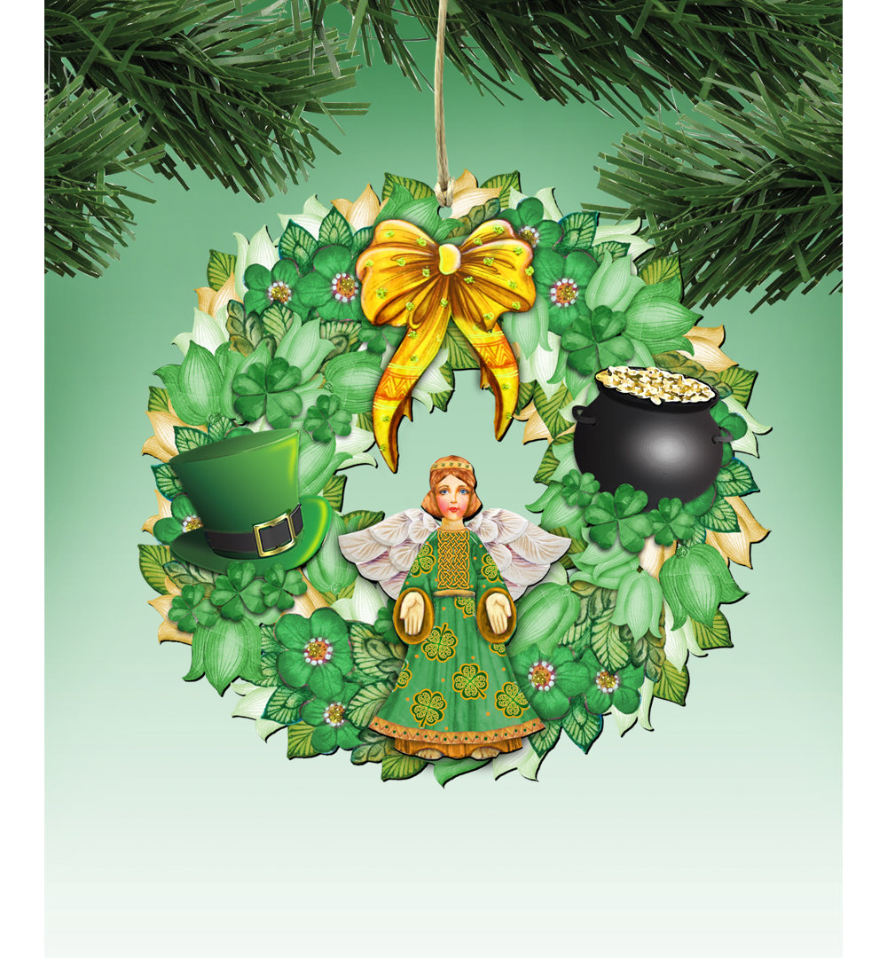 5'' Wood Plants & Flowers Holiday Shaped Ornament The Holiday Aisle®