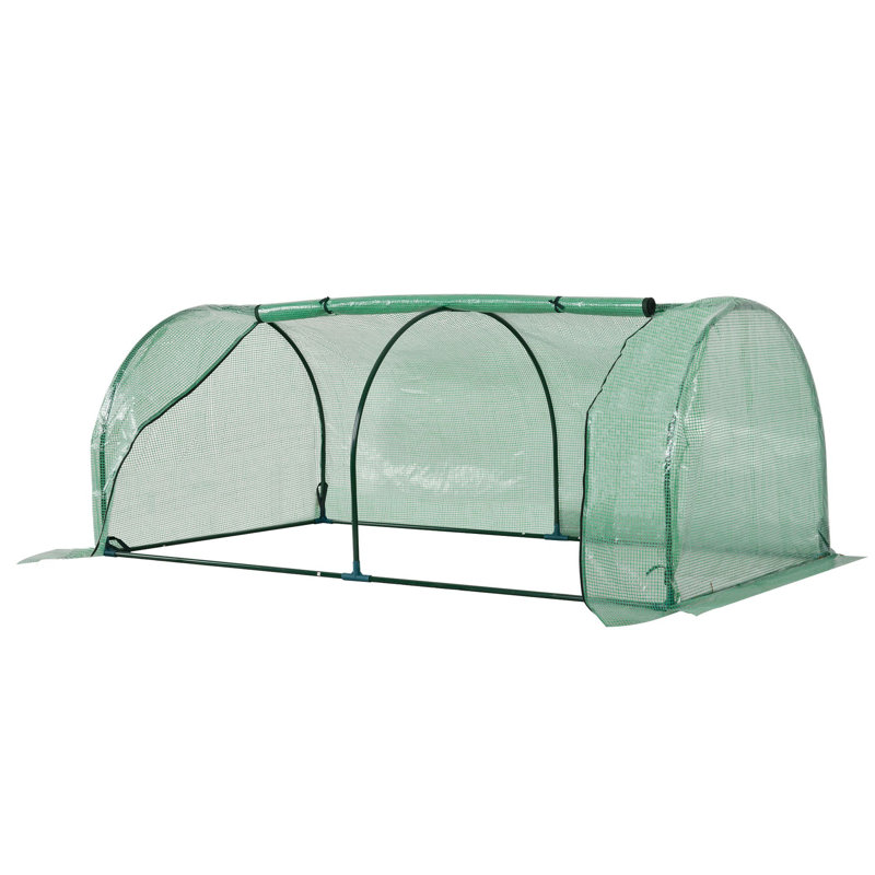 Bluemilk Tunnel Greenhouse Garden PE Cover 200 x 100 x 80cm Green