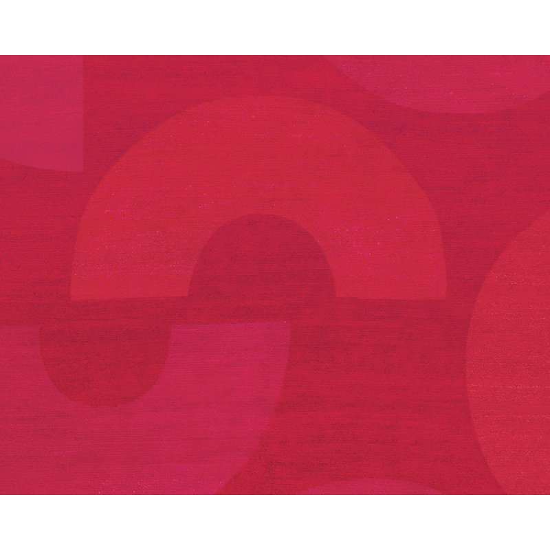 C Me Crimson Geometric Area Rug in Red, Rectangle 2' x 3'