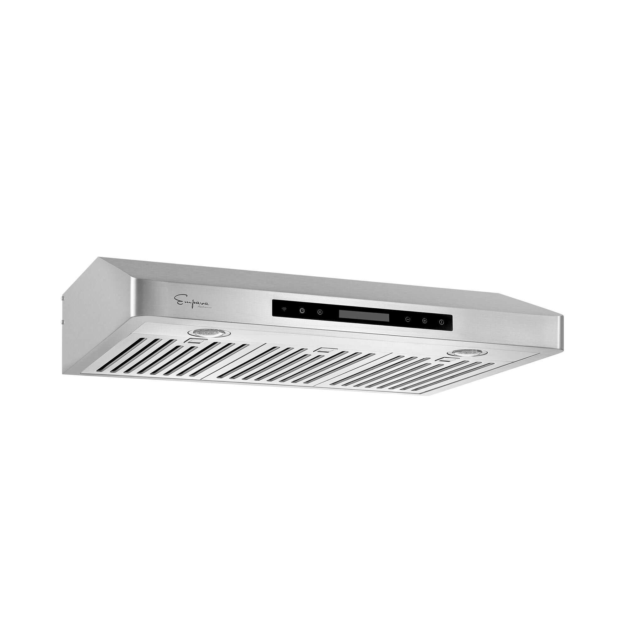 Windster 36 520 Cubic Feet Per Minute Ducted Under Cabinet Range Hood with  Mesh Filter and Light Included