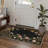 Alfred Avianora Floral Machine Washable Black Indoor Area Rug with Non-Slip Backing-1344383473