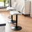Swivel Faux Leather Upholstered Barstools Adjutable Height Counter Stool with Metal Frame-1715717213