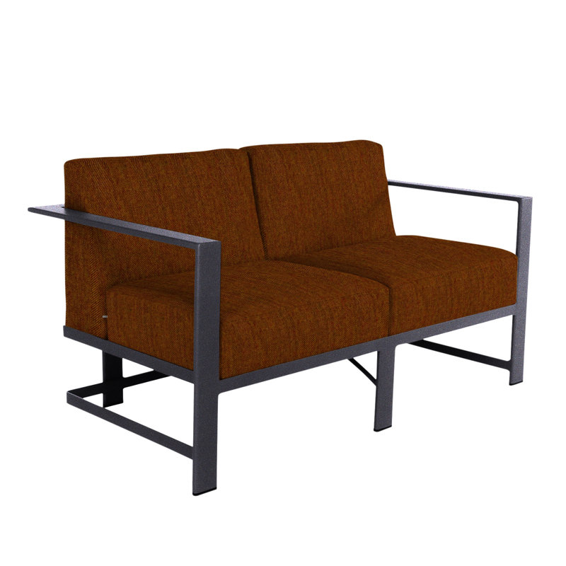 Studio Outdoor 2 - Seat Loveseat, Graphite, Flagship Stone Sunbrella®