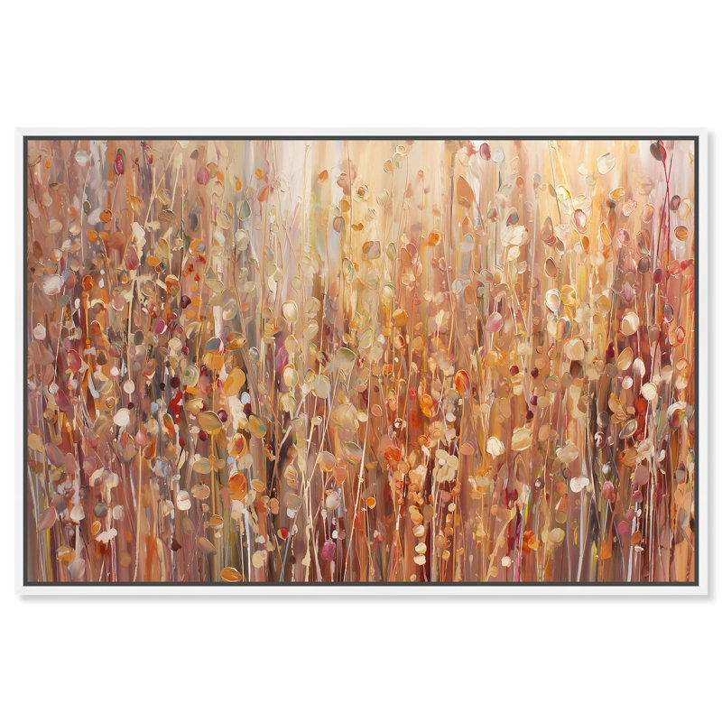 «Amber Waves», reproduction d'art encadrée par Boho, art sur toile, cadre noir, 45 x 30, H 31 po x l 46 po