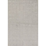 Wool Geometric Area Rug in Dark Gray