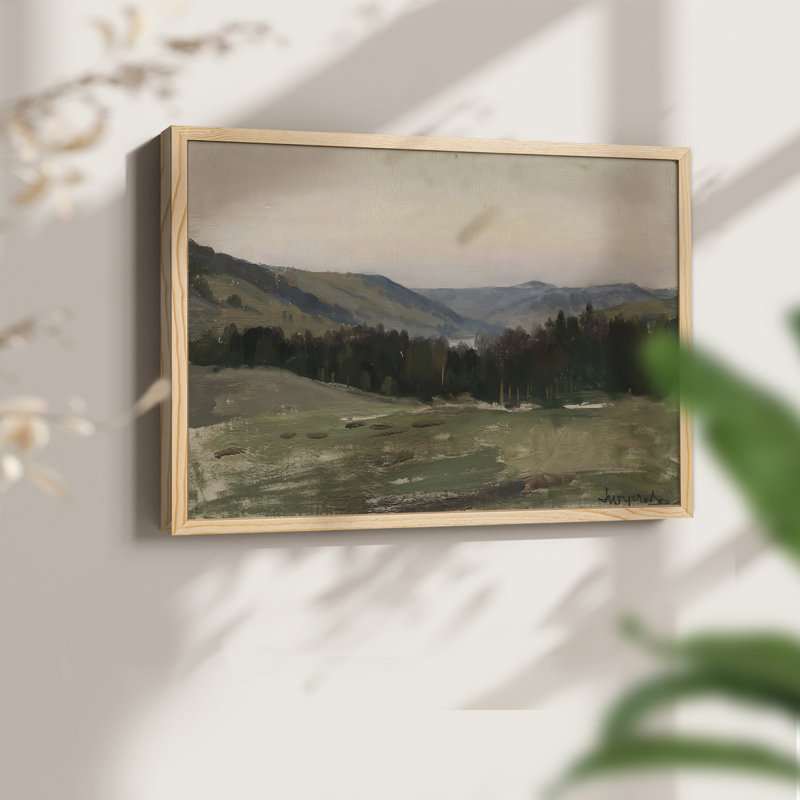 Paysages rétro-CCDXLVII - impression encadrée - réaménageable, H 16 po x l 20 po, Naturel