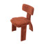 Chaises de salle à manger contemporaines rembourrées orange avec dossier rembourré-228331007