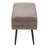 Neapolitan Contemporary Storage Bench In Black Metal And Brown Fabric By Lumisource-1707422131