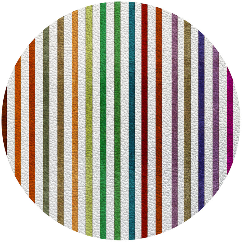 Vegan Leather Round Placemats, Fun