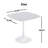 31.5 Inch White Square Dining Table For 2-4 Person, Mid-Century Modern Tulip Table With Sturdy Metal Pedestal Base, 0.71" Thickened MDF Tabletop For Small Space, Apartment, Kitchen, Bistro & Office