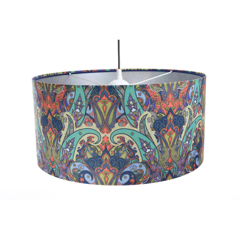 Binali 1 - Light Silver Drum Pendant
