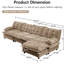 Chenille de café modulaire de 4 L avec meubles de chambre à coucher et d'appartement, coussins confortables, revêtement doux, structure solide, installation facile du canapé-lit, installation rapide-133209888