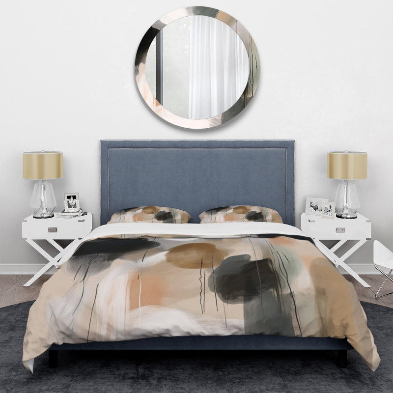 Peinture d'un ensemble de housse de couette en microfibre / polyester, Housse de couette pour grand lit et 2 taies décor