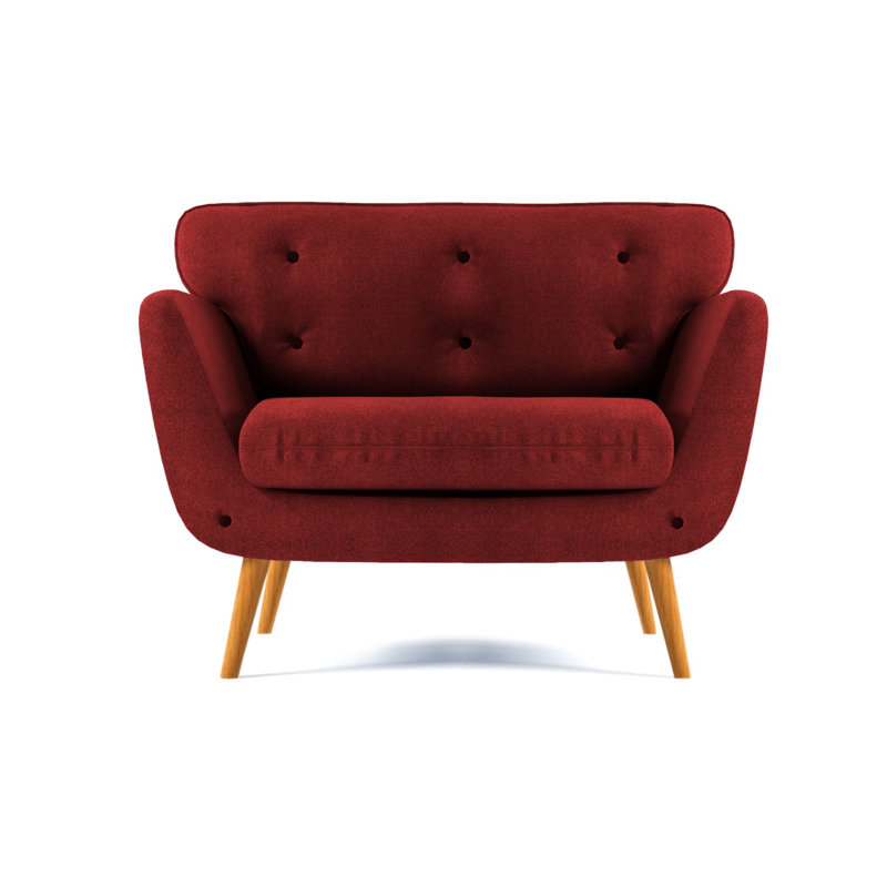 Destini Upholstered Armchair, Deep Red