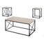 Ensemble de table, ensemble de 3 pièces, café, bout, côté, décor, salon, métal, contemporain-1282104543