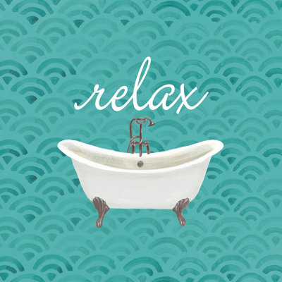 Bathtub Relax - Wrapped Canvas Art Prints