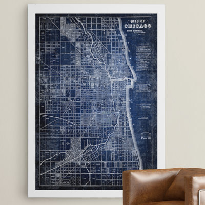 " Chicago Map Blue "