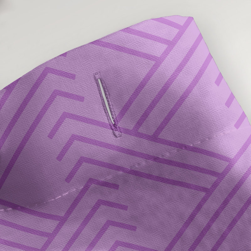 Rideau de douche simple Classic Zig Zag, Violet