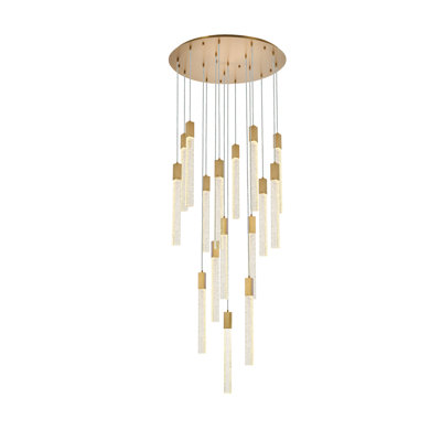 Luminaire suspendu rectangulaire à 16 lumières Aliha
