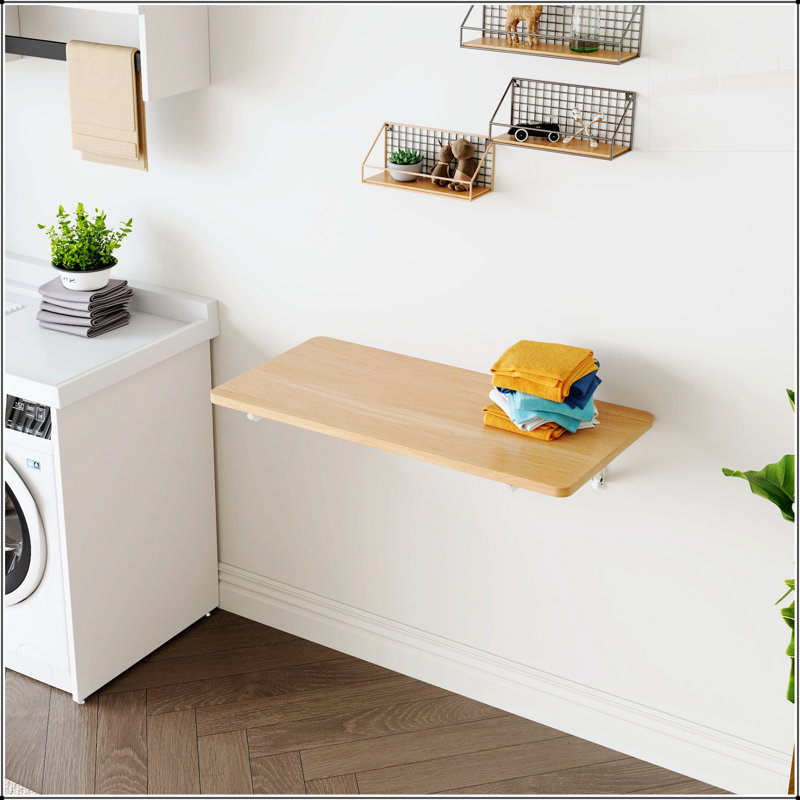 Table murale pliante, bureau à abattants peu encombrant pour petits espaces, bureau flottant polyvalent pour salle de lavage, cuisine, bureau personnel, installation facile