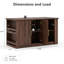 Îlot de cuisine moderne de 160 cm avec rangement, portes cintrées et étagères, noyer