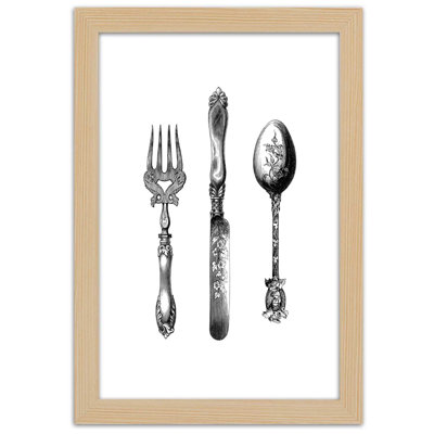 Rustic Cutlery - Single Picture Frame Print