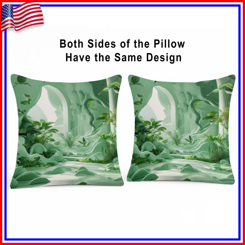 Coussins décoratifs Lush Greenery, 16 x 16 pouces