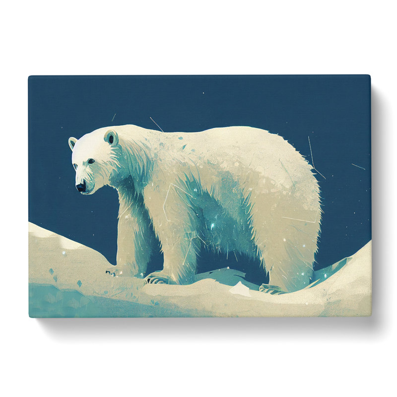 Polar Bear Painting Vol.3 - Wrapped Canvas, 35cm H x 50cm W x 3cm D