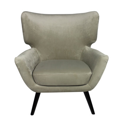 Fauteuil en velours de 34 po de large Leanos