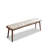(Khaki)Natural Oak Wood For Dining Bench Table Bench For Living Room With Leather Cushion-853504164